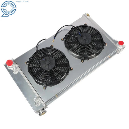3 Row Aluminum Radiator with Shroud Fan for Chevy GMC C/K 10/20/30 (1967–1972)