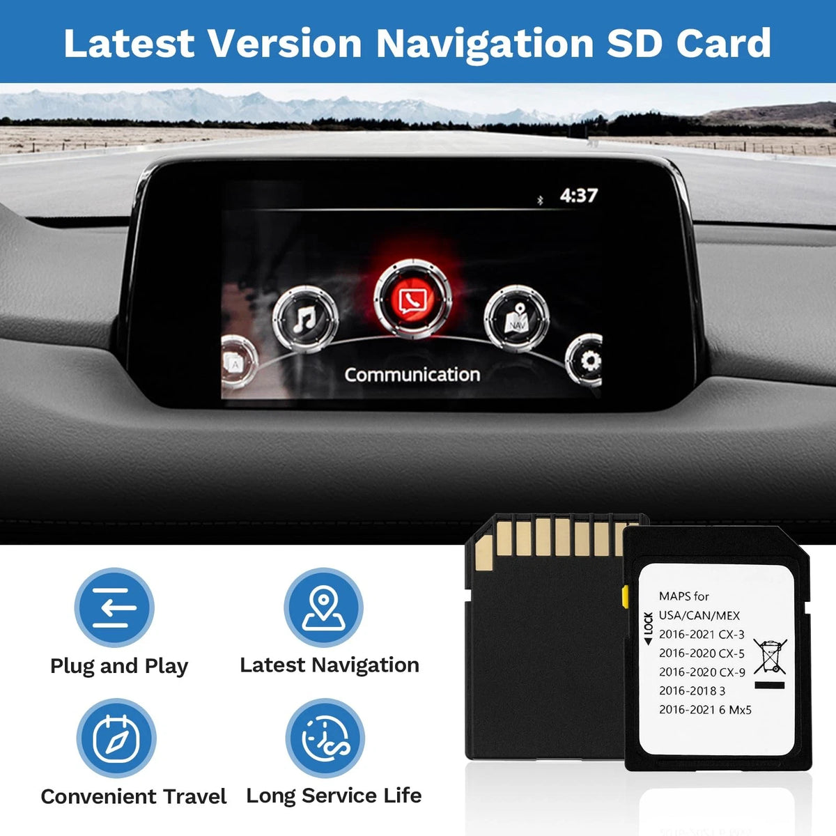 Navigation SD Card for Mazda 6/CX-3/MX-5 (2016–2024)