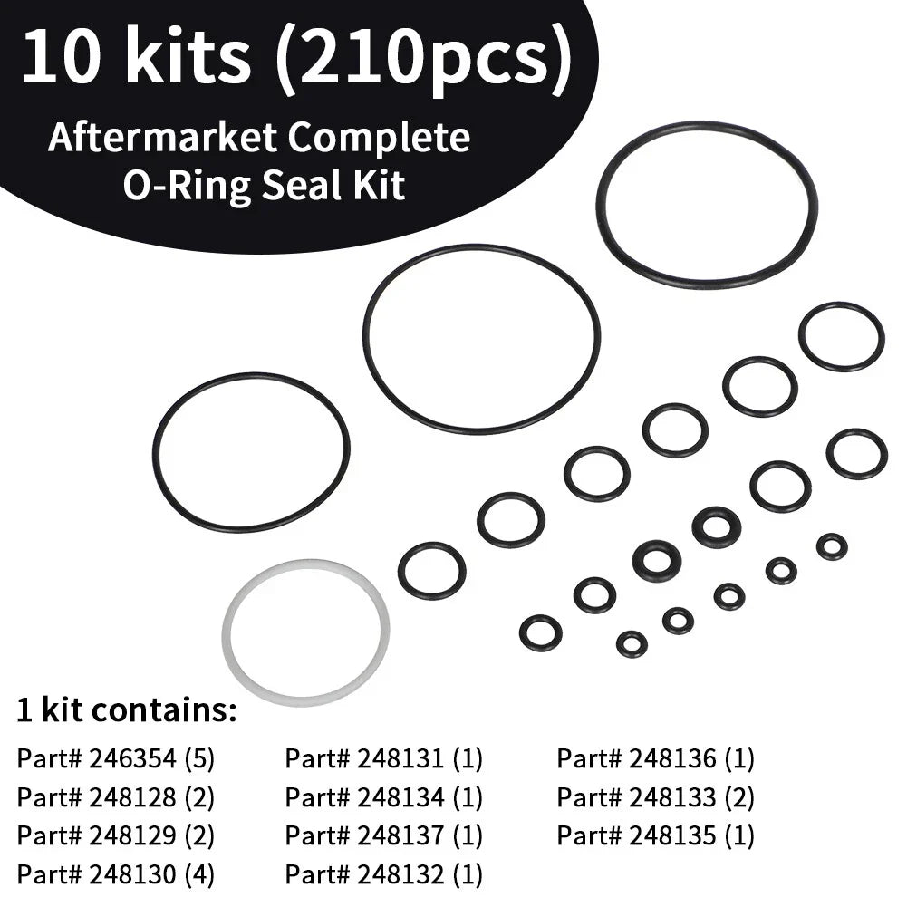 10 Kits Complete O-Ring Seal Rebuild Kit for Graco Fusion AP (N/A)