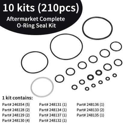 10 Kits Complete O-Ring Seal Rebuild Kit for Graco Fusion AP (N/A)