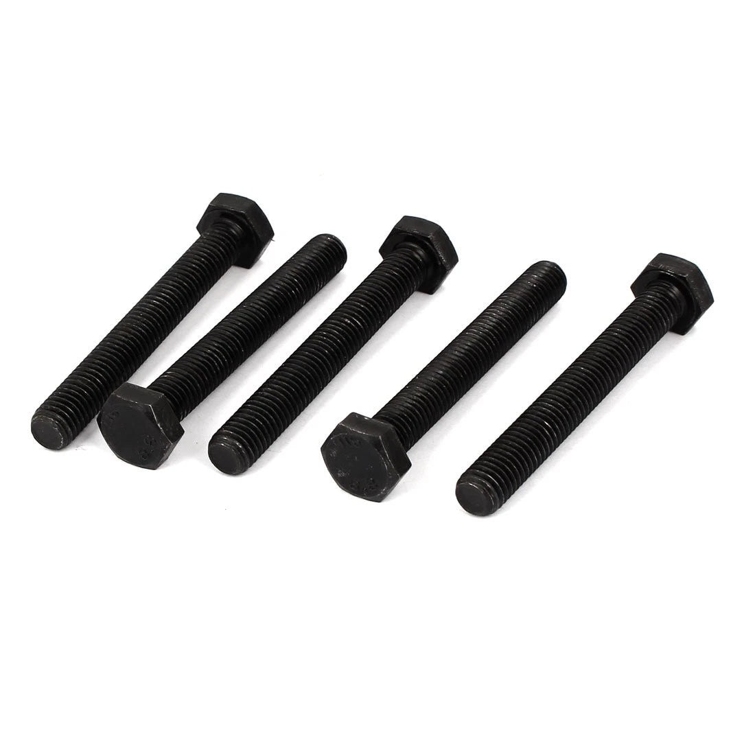 Set of 5 M10x75mm Grade 8.8 Fully Thread External Hex Cap Bolts