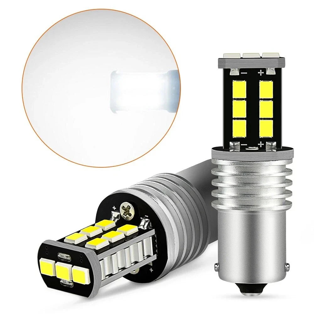 2X LED P21W 1156 7506 White Brake Reverse Light 2400LM Canbus