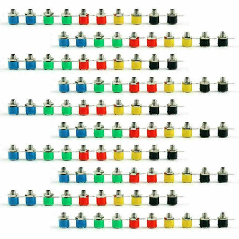 100 Pcs 4mm Banana Socket Jack for Banana Plug Connector