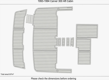 EVA Pads for Carver 300 Aft Cabin (1994) - Faux Flooring Mat