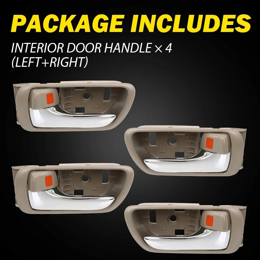 Set of 4 Interior Door Handles for Toyota Camry (2002–2006) Beige