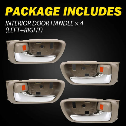 Set of 4 Interior Door Handles for Toyota Camry (2002–2006) Beige