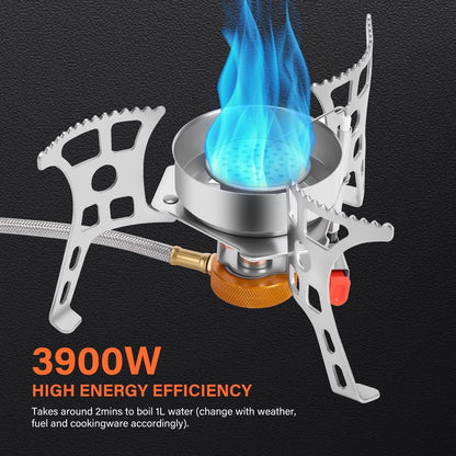 Portable Backpacking Stove for Camping (1LB Tank Adapter)