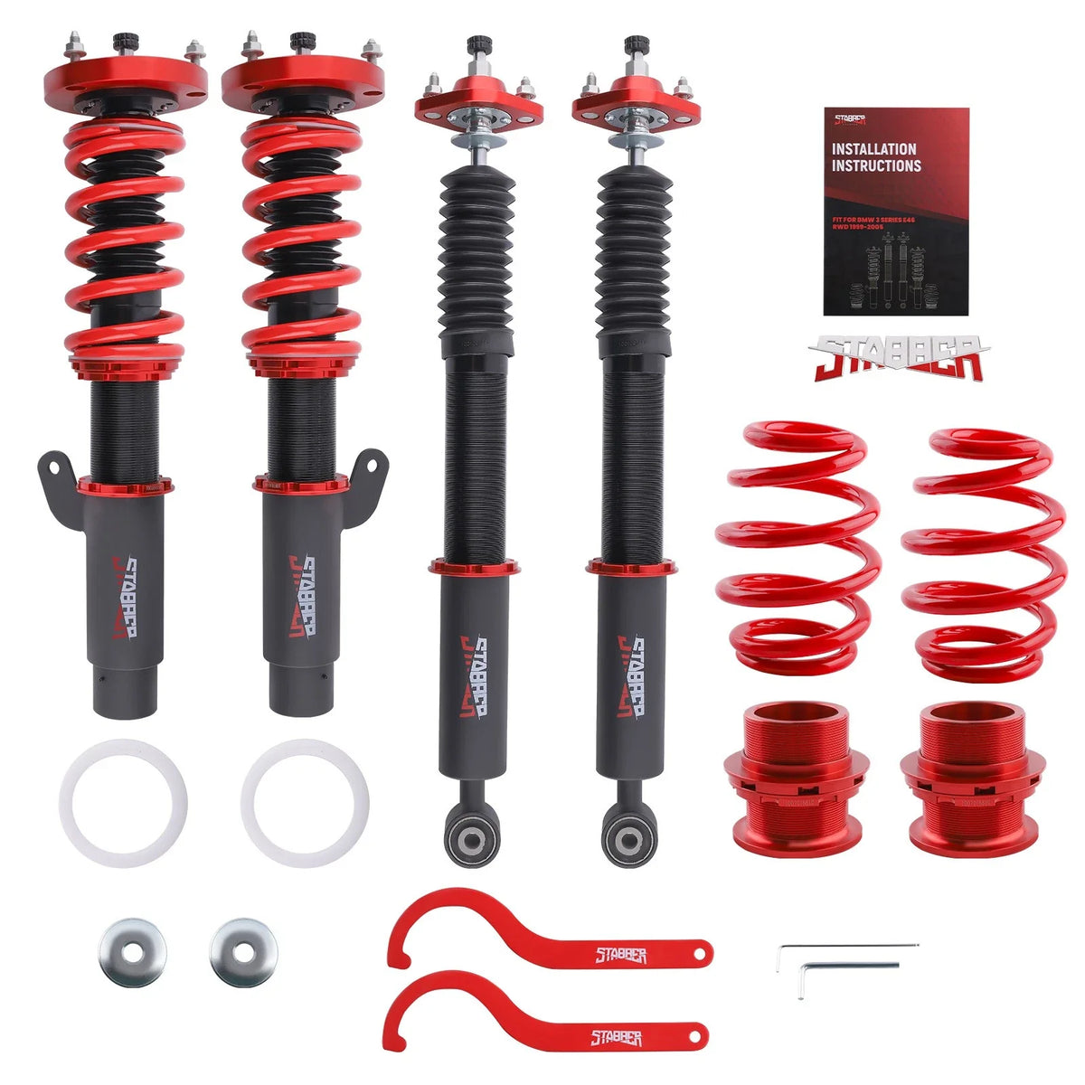 STABBER Racing Coilover 24 Level Damper Suspension for BMW 3 Series E46 (1998–2005)