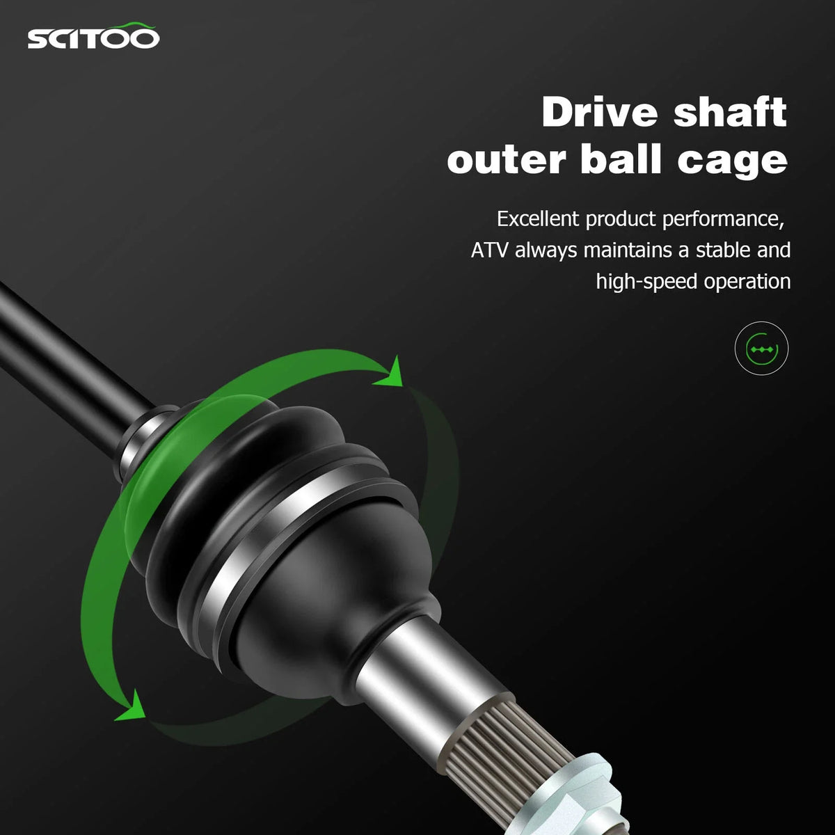 Set of 2 CV Axle Drive Shafts for Yamaha Grizzly 700 4x4 (2014–2019)