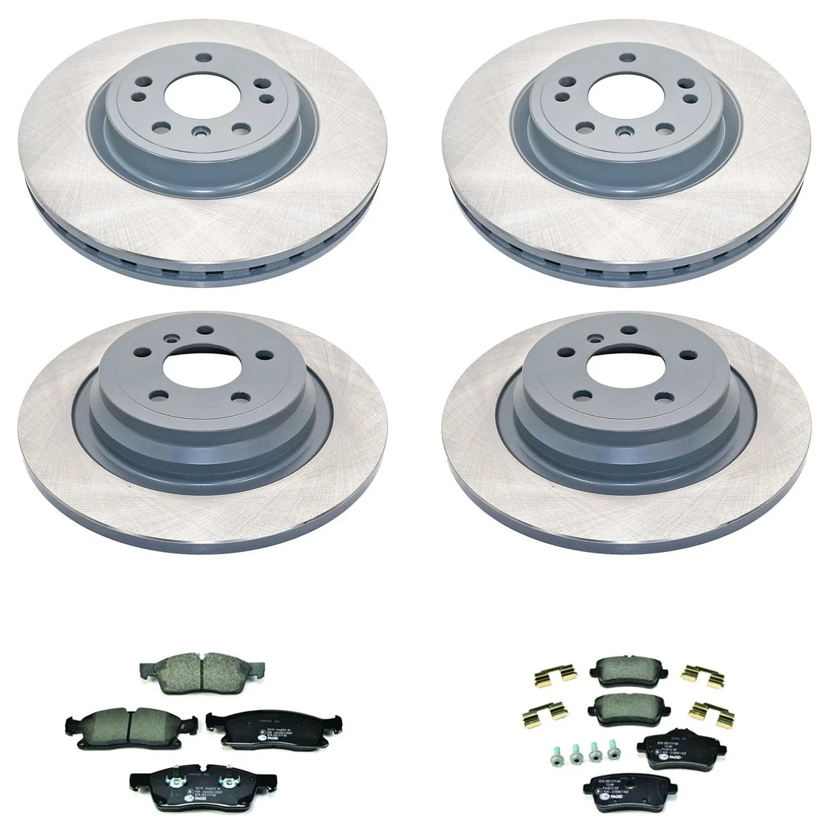DuraGo Front Rear Rotors & Low-Met Brake Pads Kit for Benz X166 (2016–2019)