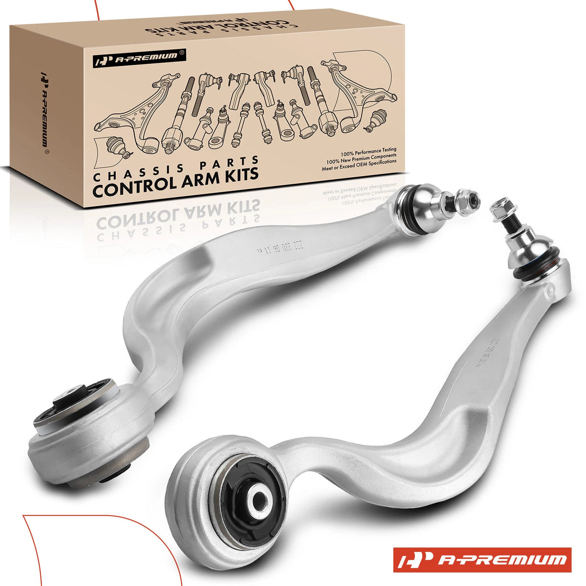 2X Front Lower Forward Control Arm w/Ball Joint Assy for Mercedes-Benz (2010–2018) - 2173305100, A2173305100, 526-277, 526-278