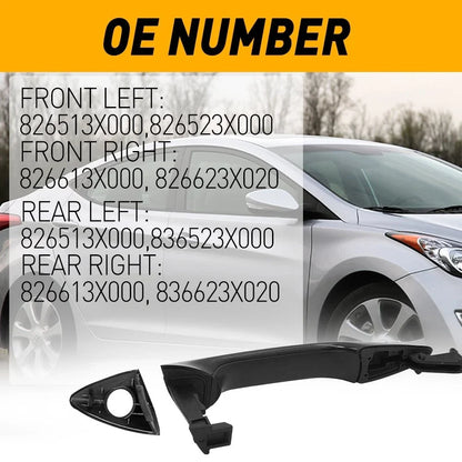 Set of 4 Exterior Door Handles for Hyundai Elantra (2011–2016)