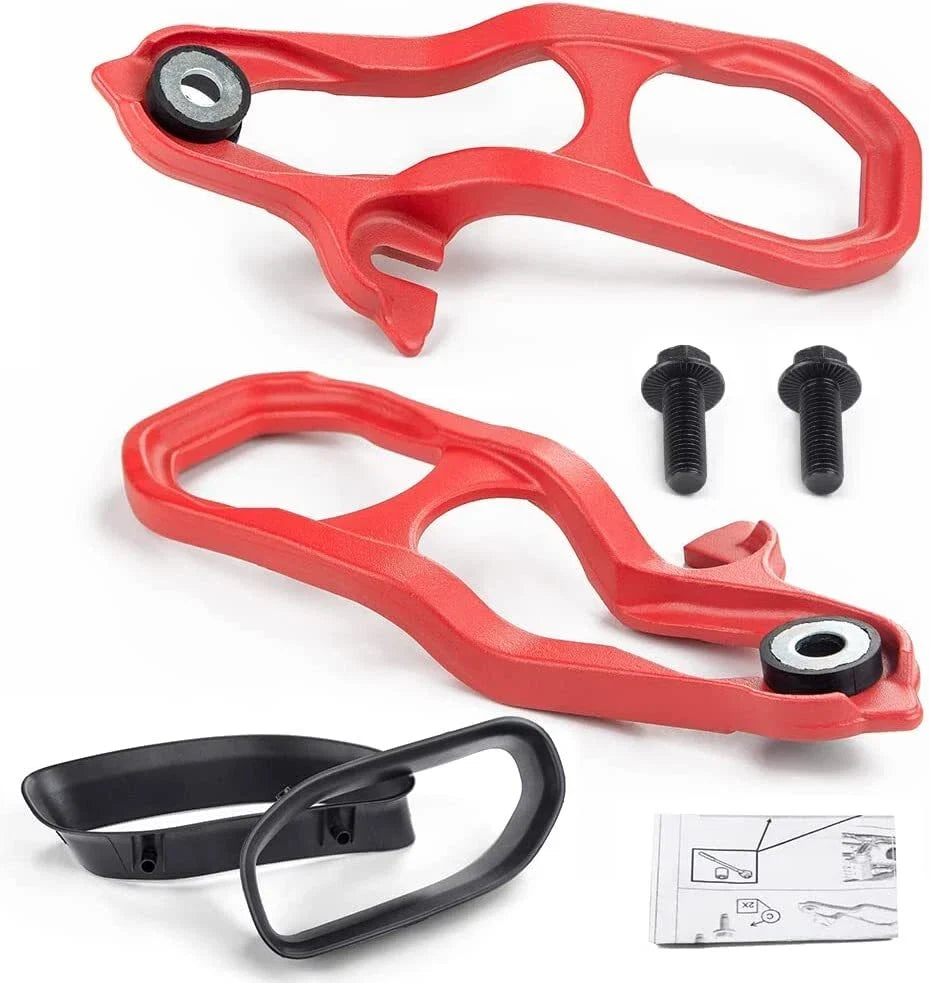 Set of 2 Red Heavy Duty Front Tow Hooks w/Hardware for Dodge Ram 1500 (2019–2024)