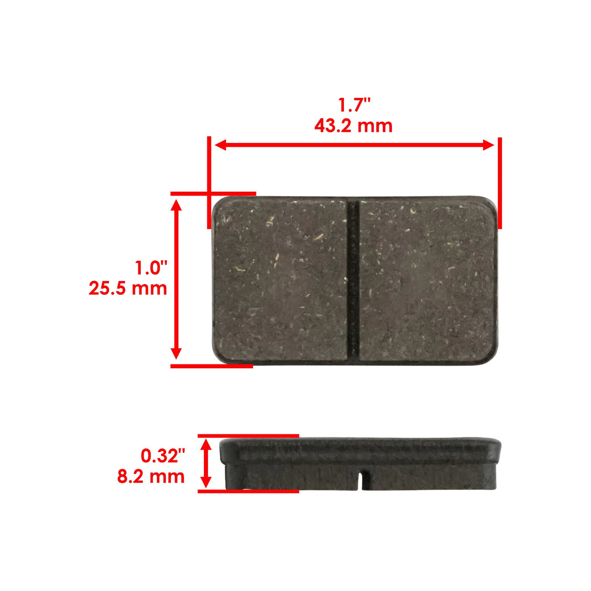 2 Mechanical Brake Pads for Arctic Cat 400 454 500 2x4 4x4 (1998–2003) MP306AA2002