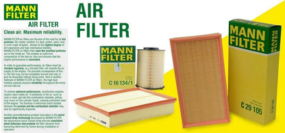 Mann Air Filter for Mercedes S430 (2000–2003)