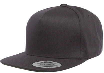 5-Panel Cotton Cap for Yupoong Classics (One Size, Dark Grey)