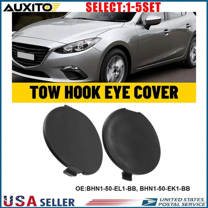 Set of 2 Rear Tow Hook Cover Caps BHN1-50-EL1-BB for Mazda 3 (2014–2016)