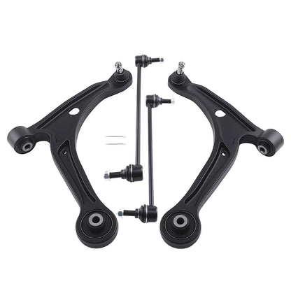 Set of 4 Front Lower Control Arms & Sway Bar Links for Honda Pilot (2006–2008)