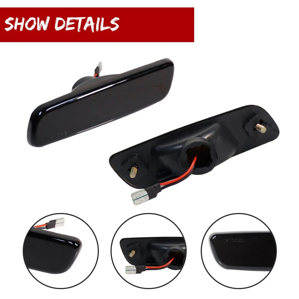 Smoked Lens Amber Front Side Marker Lights for Toyota Lexus Scion