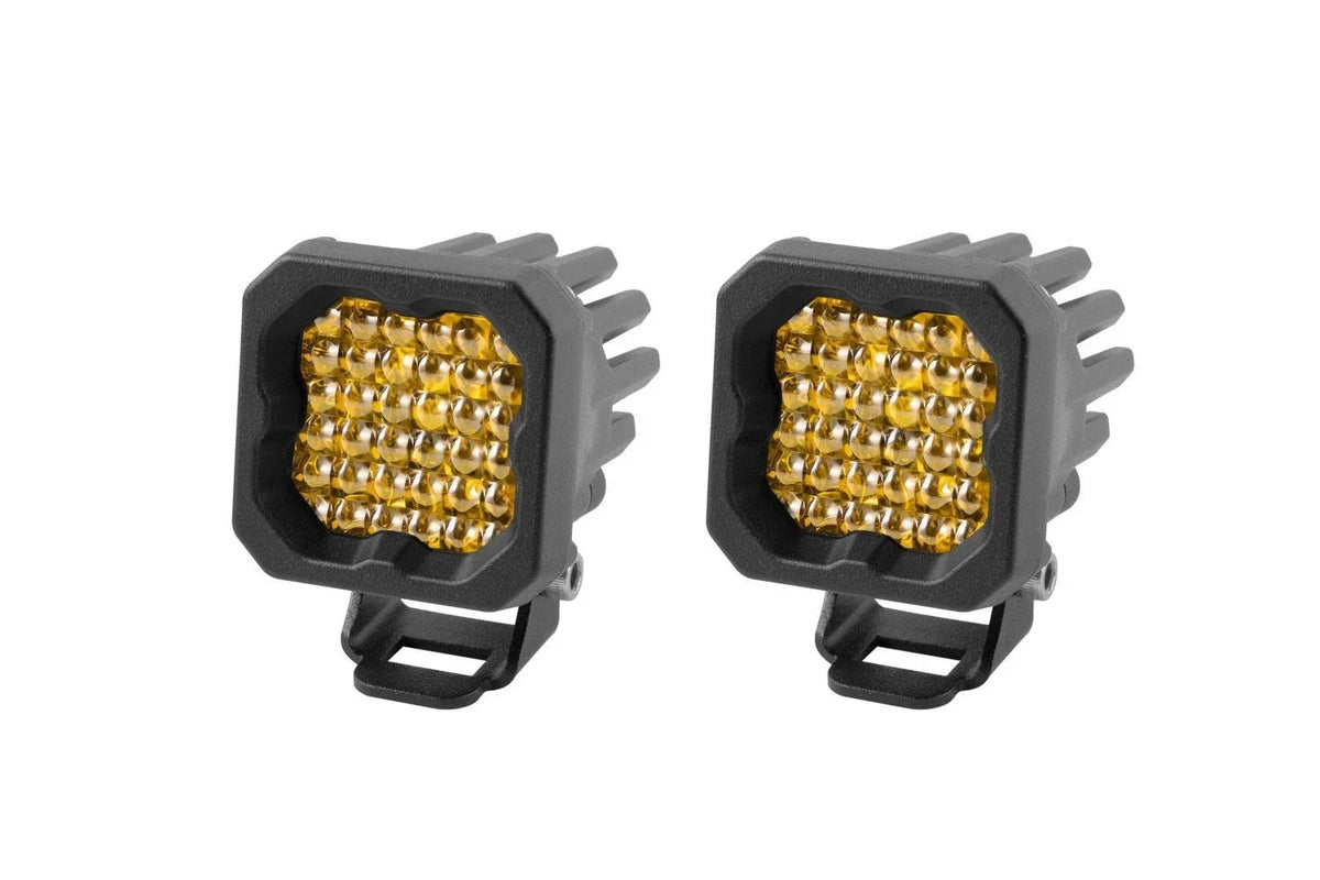Diode Dynamics SSC1 LED Pods Yellow Sport Flood for Make Model (2005–2015)