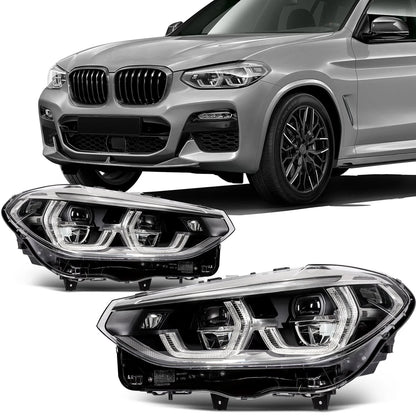 Full LED Headlights Assembly Pair for BMW X3 X4 G01 G02 G08 (2018–2021)