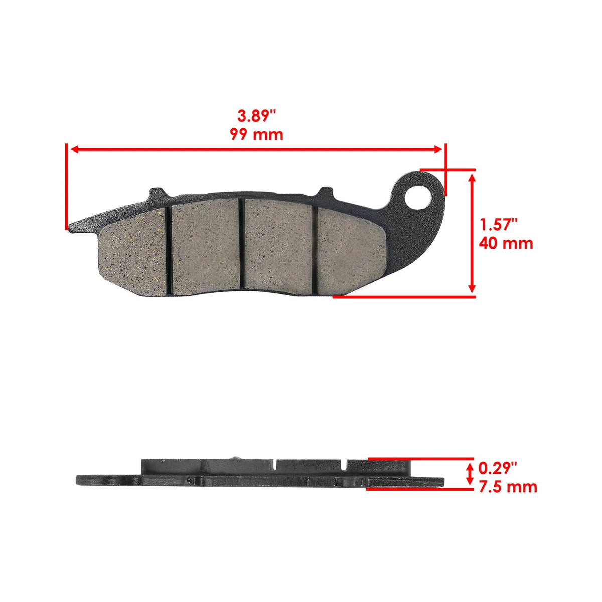 Front Brake Pads for Honda Grom 125 ABS (2014–2023) 06455-K26-921, MP340 - HH