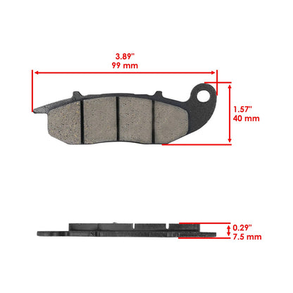 Front Brake Pads for Honda Grom 125 ABS (2014–2023) 06455-K26-921, MP340 - HH