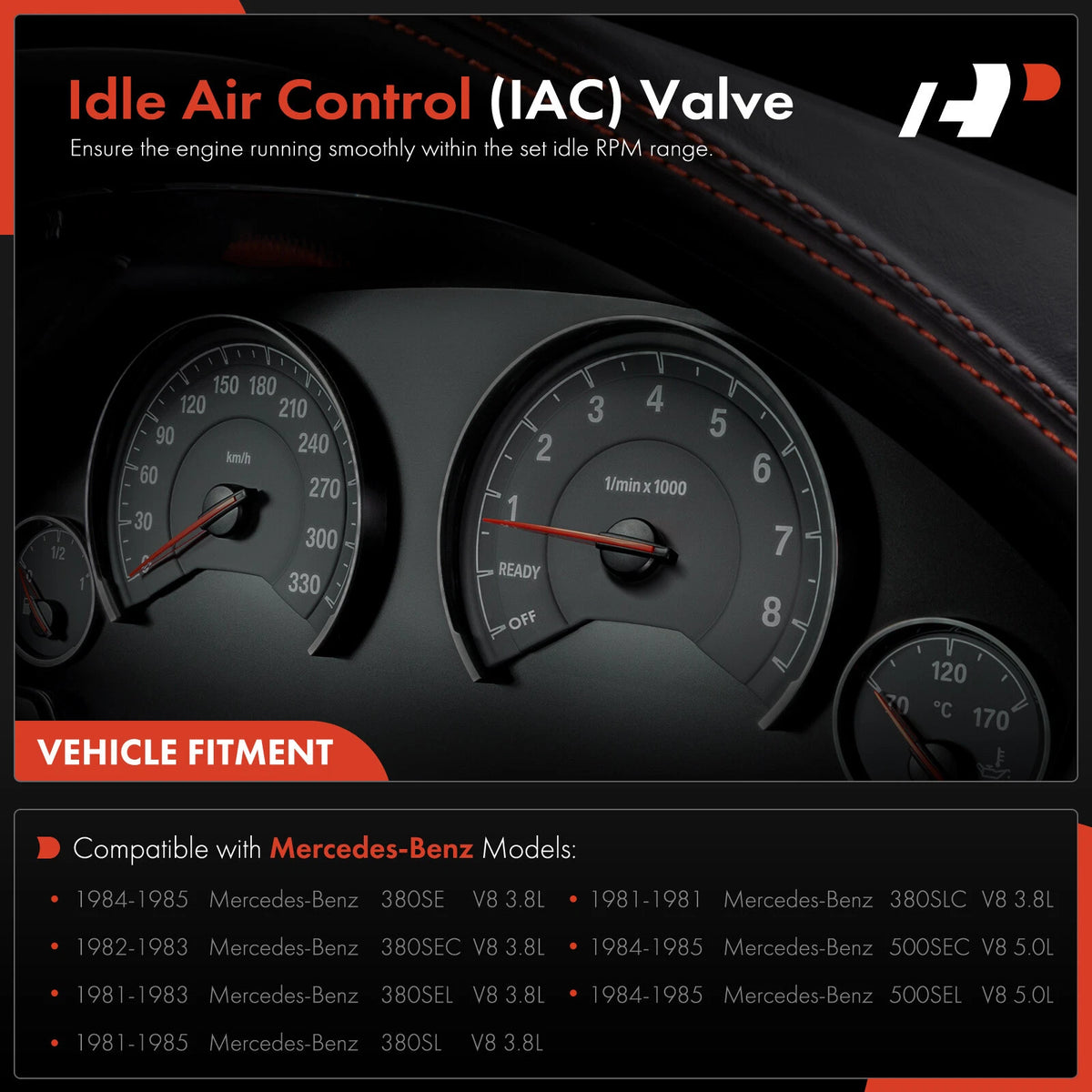 Idle Air Control Valve for Benz W126 380SEC 380SEL 380SE 500SEC 500SEL (0001411225, 408202001001)