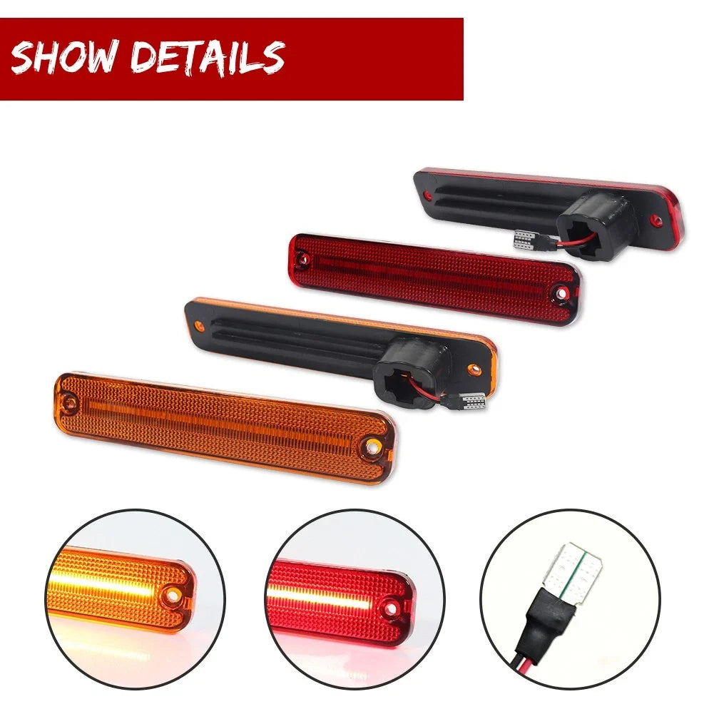 6Pcs LED Side Marker & Tail Light for Ford F150 F250 (1973–1979)
