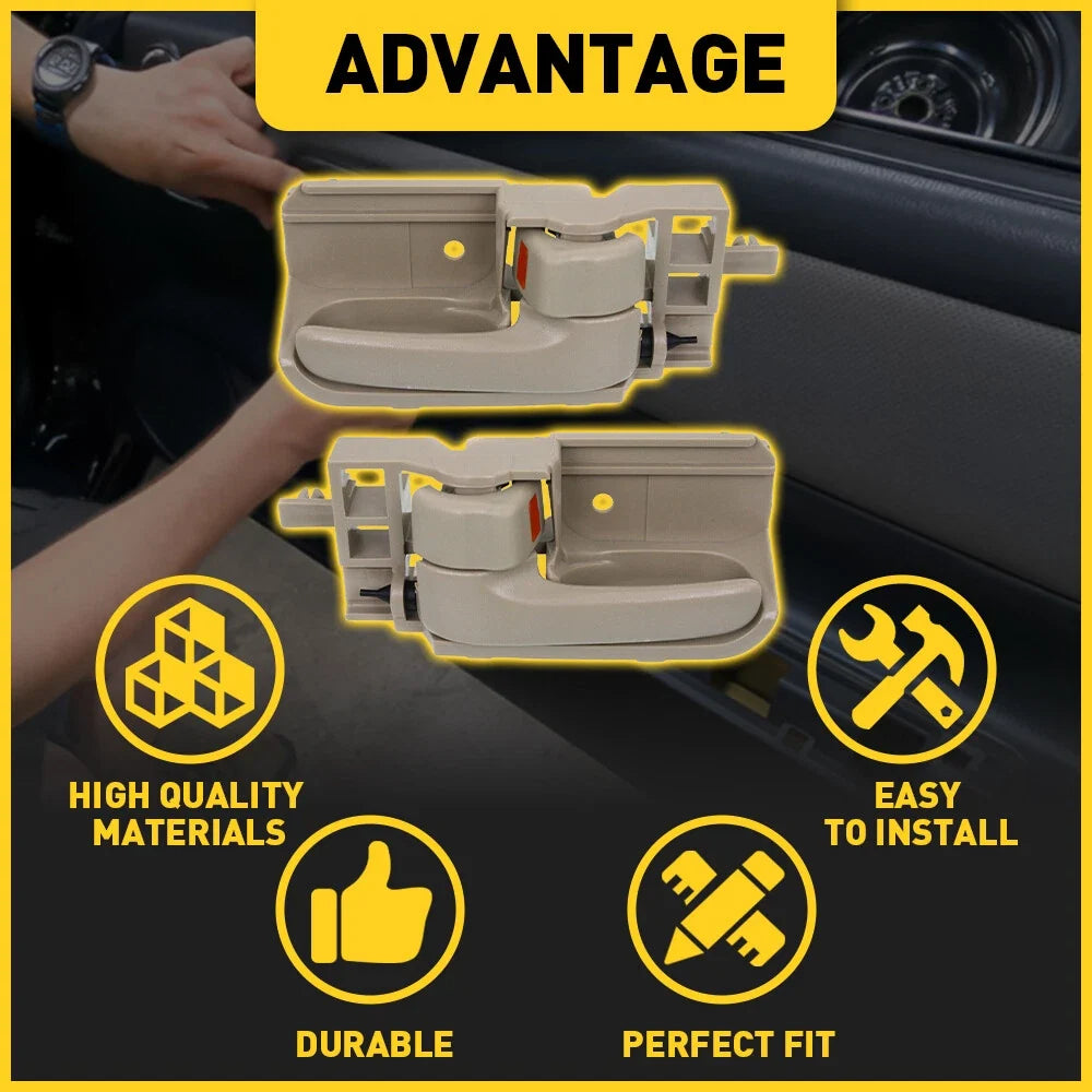 Set of 2 Interior Door Handles for Toyota Corolla (2003–2008) Beige