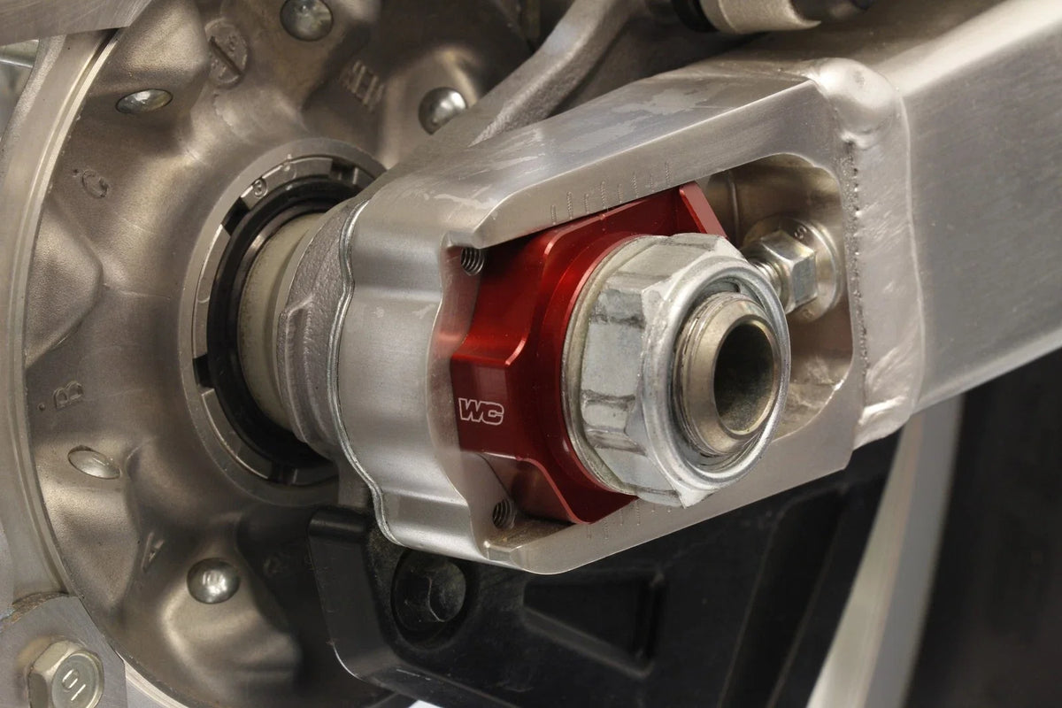 Axle Blocks Elite Hon Red for Honda CRF450R & CRF250R (2002–2008)