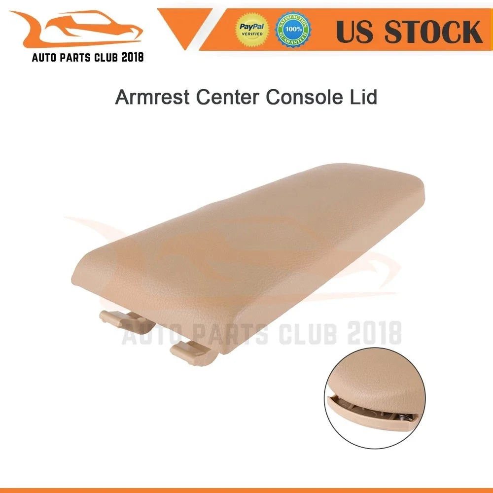 Beige Leather Armrest Lid Cover for VW Jetta R32 MK4 Beetle (1999–2009)