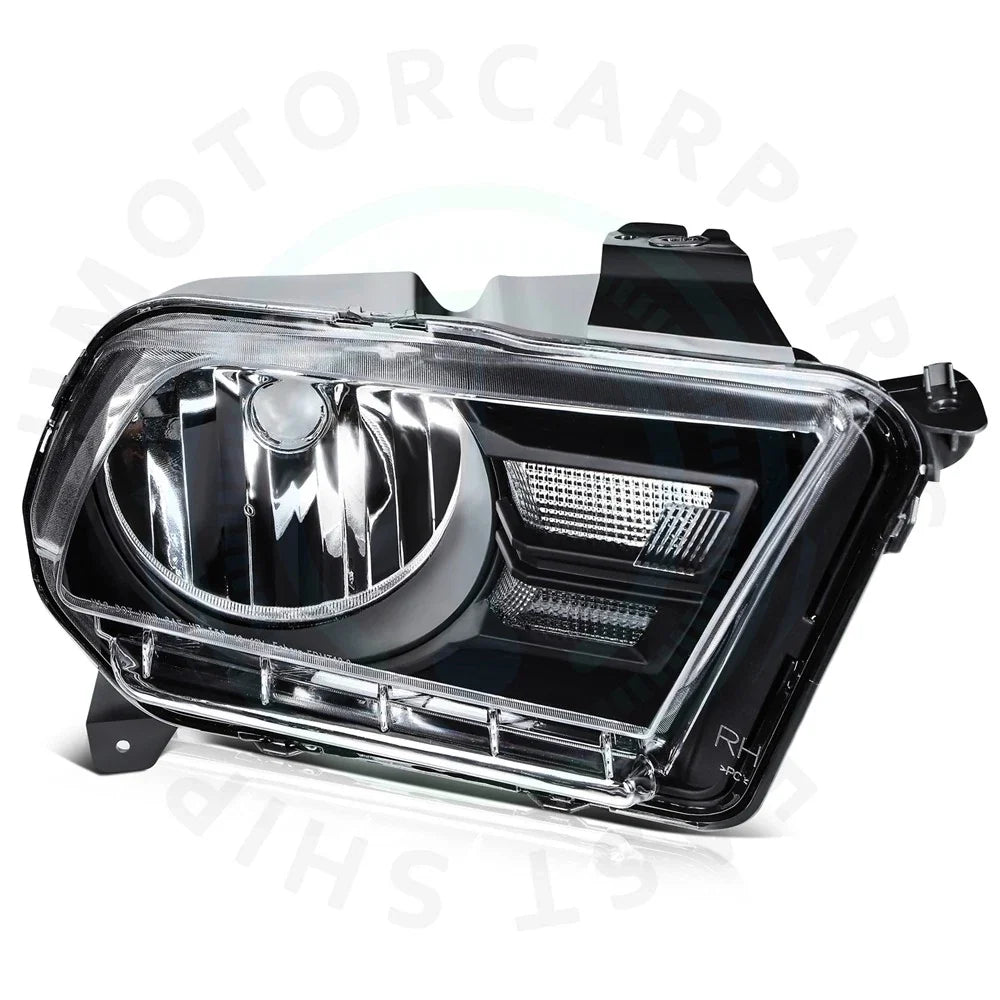 Headlight Assembly Set for Ford Mustang (2010–2014) Black