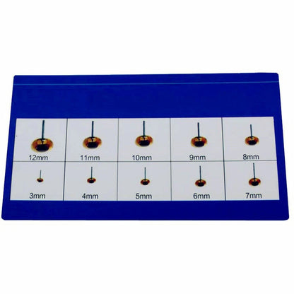 100 Pcs Amber Glass Eyes for Needle Felting Bears Dolls Decoys