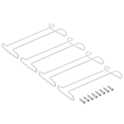 4X Wine Glass Rack Under Cabinet for Stemware (10-Inch)