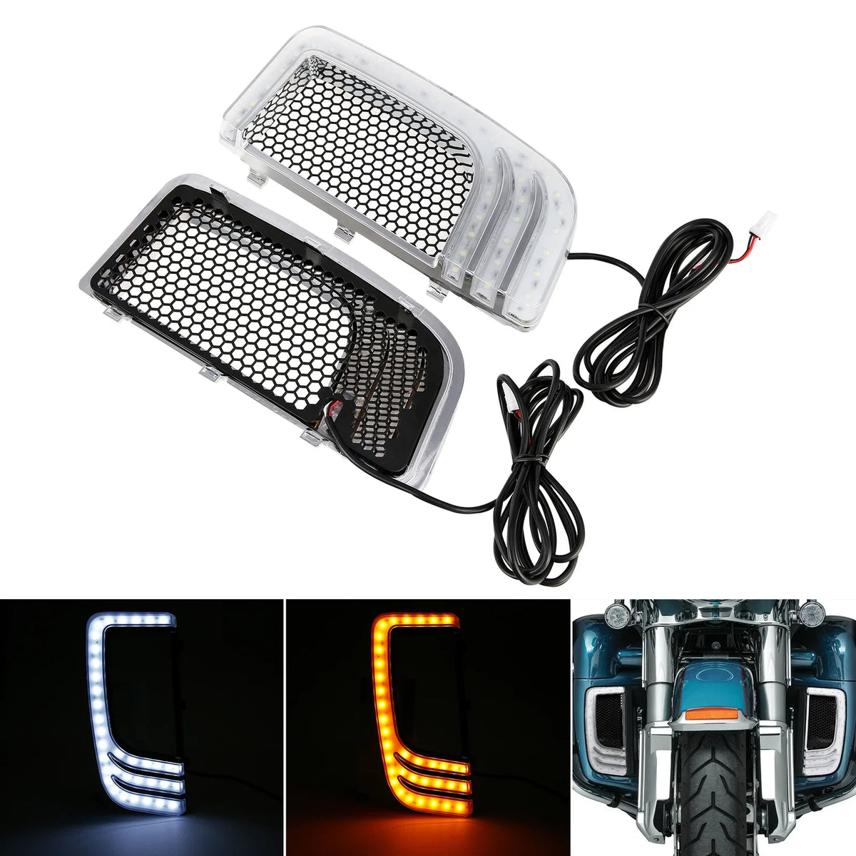 Lower Vented Fairing Speaker Pod & Signal Light for Harley Road Glide (2014–2024)