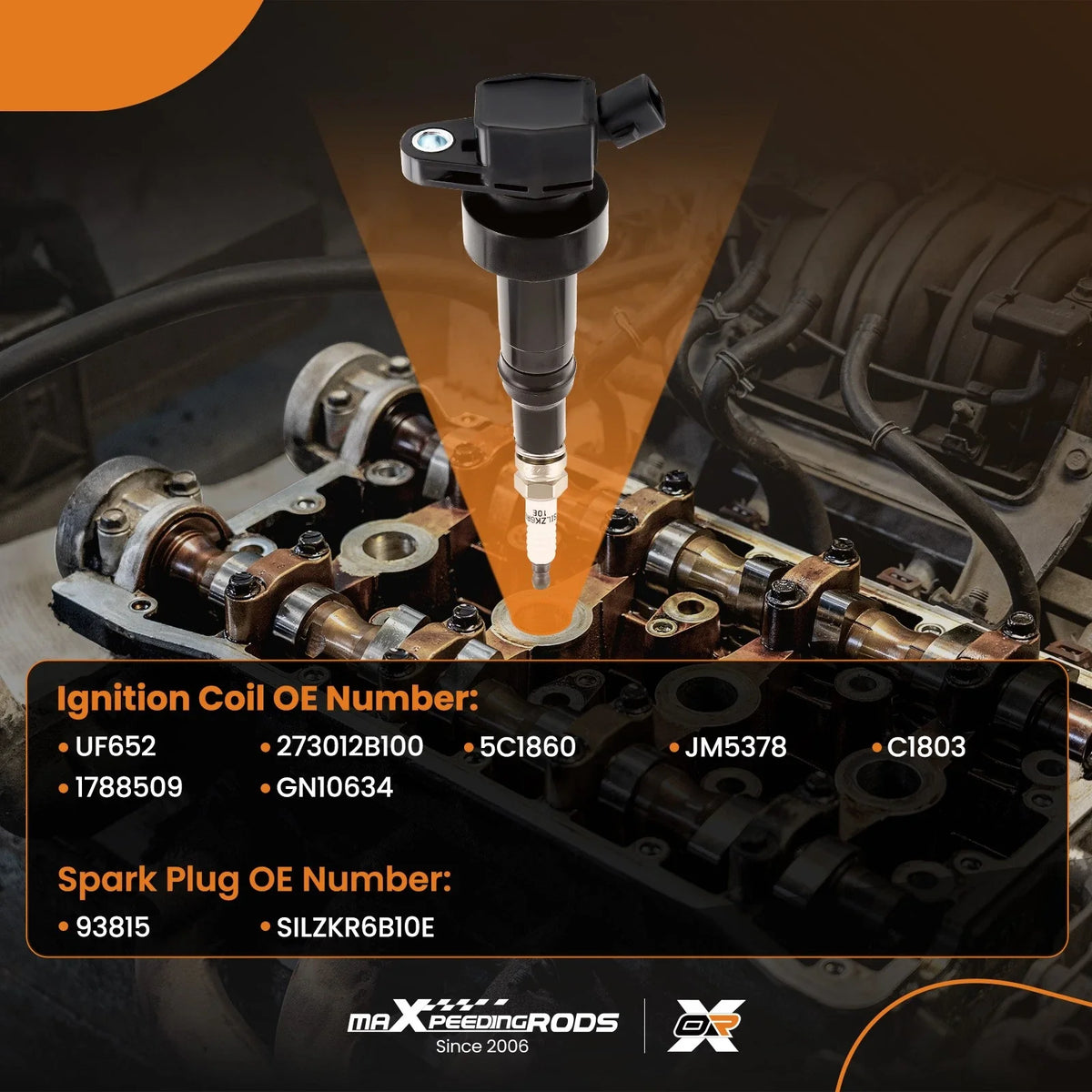 Set of 4 Ignition Coils + Spark Plugs for Hyundai Accent Kia Rio Soul (2012–2019)
