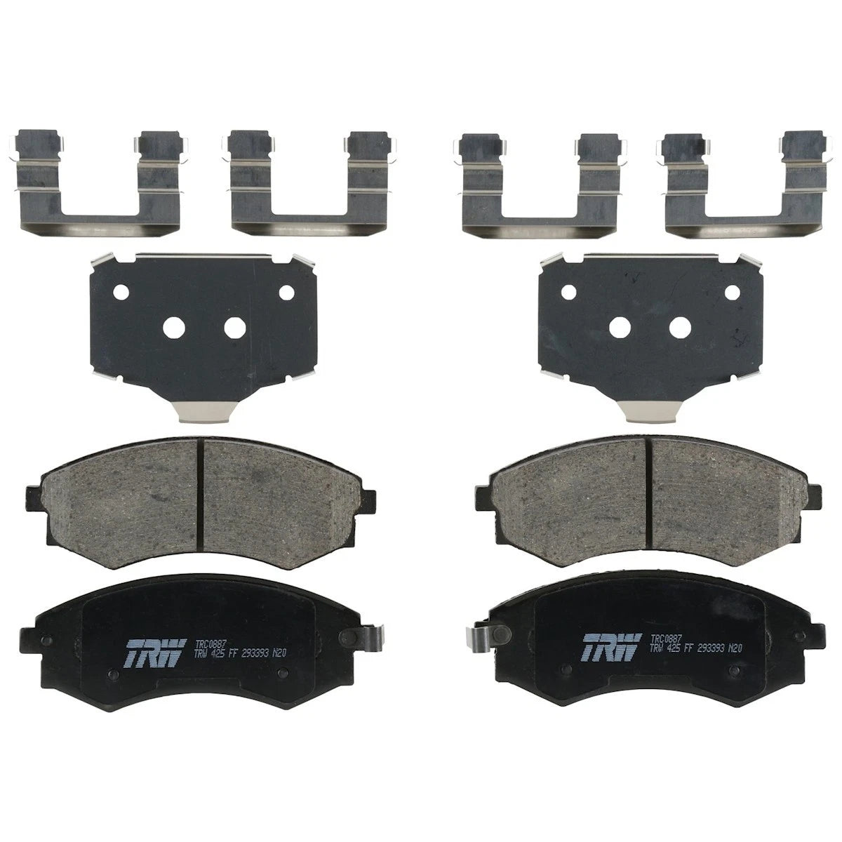 2X TRC0887 Brake Pad Set Front for Hyundai Elantra, Kia Optima (1999–2006)