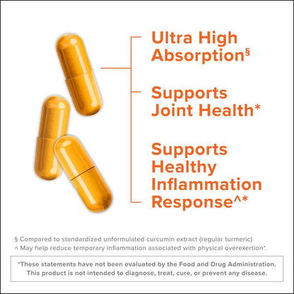 Turmeric Curcumin Capsules 90 Count for Health Support (Pack of 1)