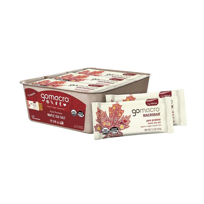 12X GoMacro MacroBar Organic Vegan Protein Bars (Light Brown)