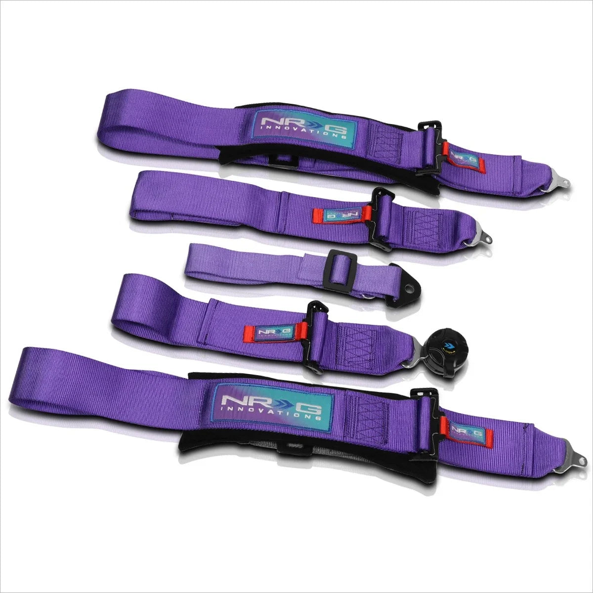 NRG 5-Point Racing Harness Seat Belt for Universal Vehicles (SFI 16.1, Purple)
