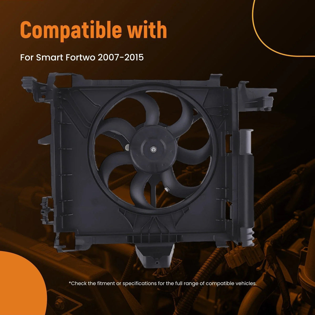 Electric Radiator Cooling Fan for Smart Fortwo (2007–2014) 000 200 93 23