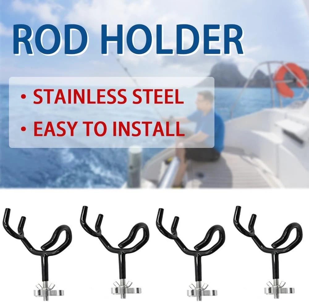 4X 20 Degree Angle Fishing Rod Holder with Mounting Base for Boat Ship Yacht