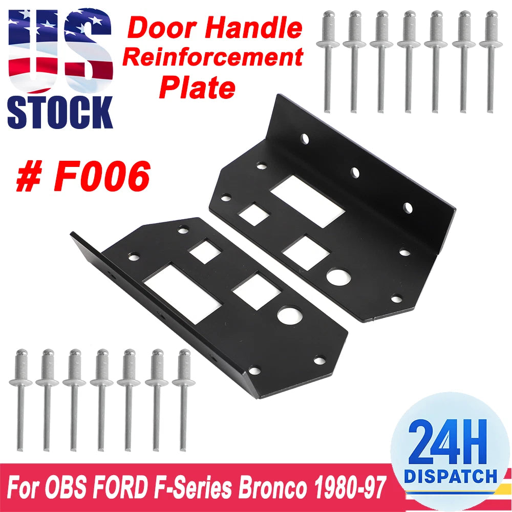2X Door Handle Reinforcement Plate for Ford F-Series/Bronco (1980–1997) F006