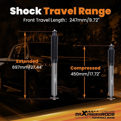 Twin-tube Front Lift Shocks for GMC/Chevy 1500 2WD (1999–2007)