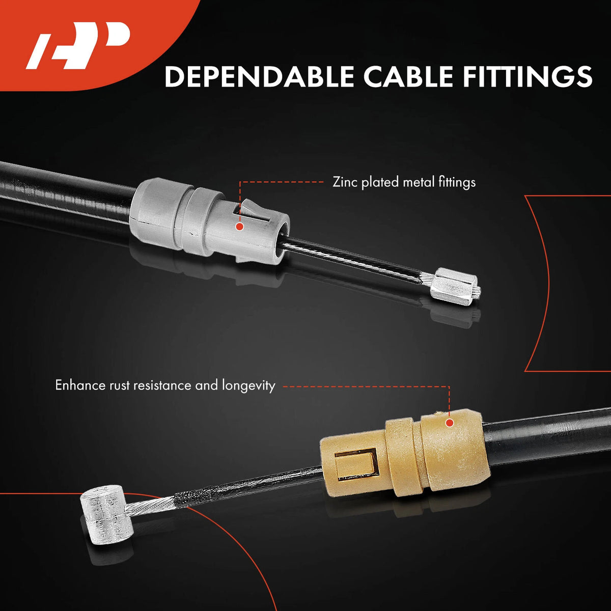 Front Parking Brake Cable for Ford F-150, Lincoln Mark (2004–2008) 4L3Z2853AA, 6L3Z2853A, 6L3Z2853AA, C660599