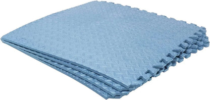 Set of 12 EVA Foam Interlocking Exercise Mats for Gym Floor Fitness Yoga