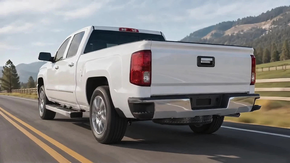 Chrome Rear Bumper for Chevy Silverado GMC Sierra 1500 (2014–2018) - CON-A000000232, GM1103175, GM1103179