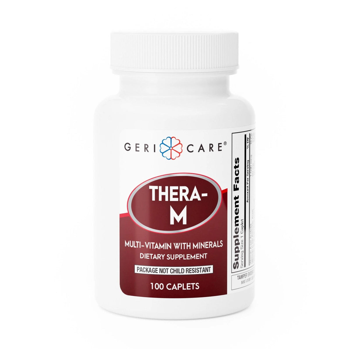 Thera M Multivitamin Caplets for 100 Count (Pack 1)