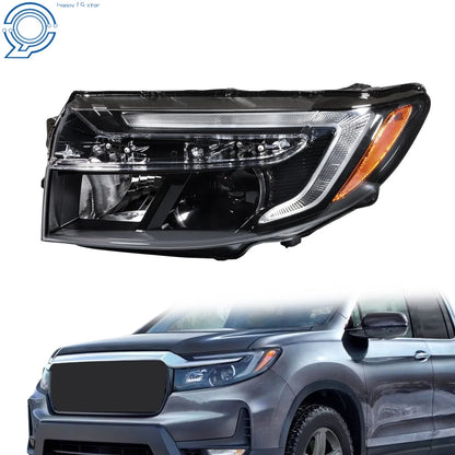 Left Headlight for Honda Ridgeline (2021–2025) 5Pin Black W/O LED DRL